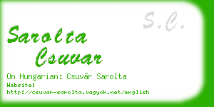 sarolta csuvar business card